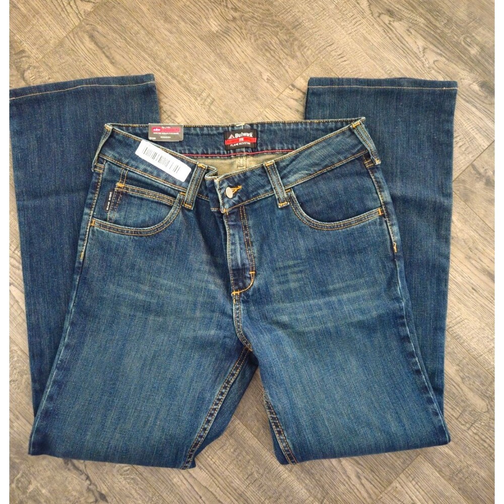 NWT Bulwark FR Womens Jeans Straight Fit Stretch FR CAT 2 2112 - 10x30.5
